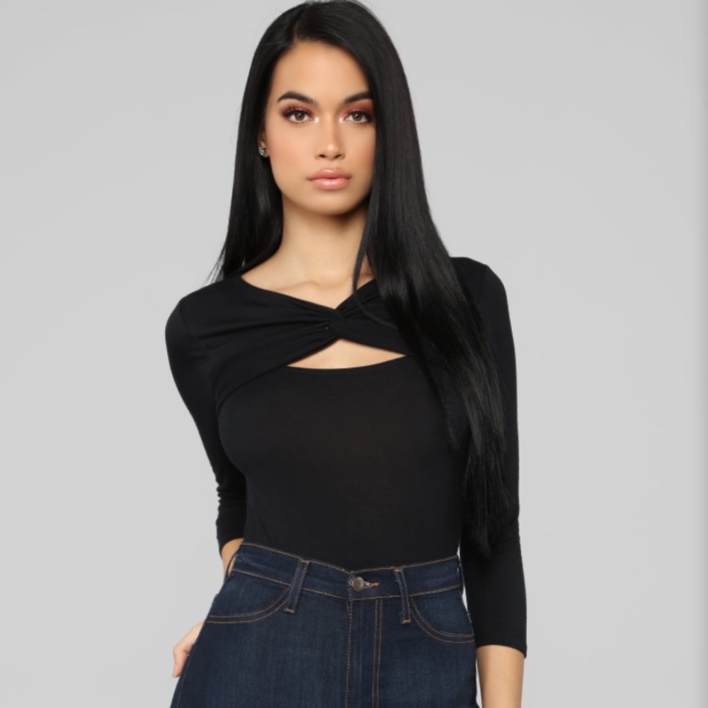 Black Open Chest Top - Picture 3 of 6